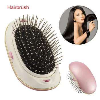 

Fashion Portable Electric Ionic Hairbrush Takeout Mini Small Hair Brush Comb Massage Home Travel Using HY99 JY24