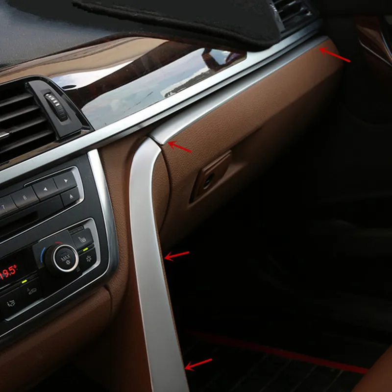 

Car Styling Co-pilot Toolbox Decorative Cover Trim Stickers For BMW 3/4 series GT F30 F32 F34 2013-18 Interior Auto Accessories