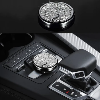 

car accessories Diamond Style Car Center Gear Shift Switch Cover Trim For Audi A4 B9 2017-2018 & A5 2018