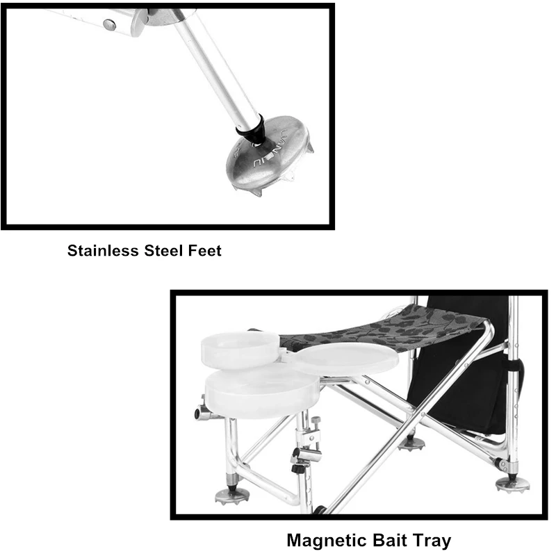 FIRECLUB рыболовное кресло алюминиевая спинка Открытый ультра светильник Многофункциональный складной стол рыболовное кресло(LQ-015