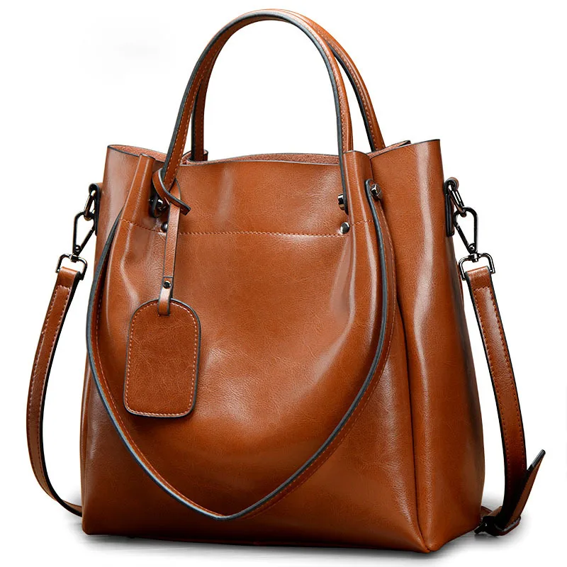 

Luxury Real Cow Leather Women Handbag Fashion Lady Genuine Leather Bags Casual Tote Brand Women's Messenger Crossbody bag 2018
