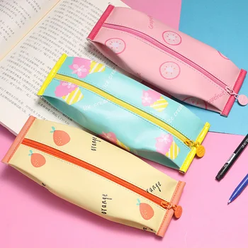 

Color PU Pencil Case School Pencil Bag for Girl Stationery School Supplies