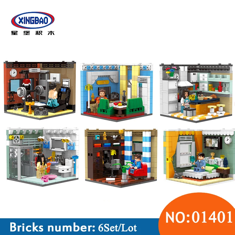 

XINGBAO 01401 Genuine 2116PCS Building Series The Living House Set Building Blocks Bricks Educational Toys For Children Gifts