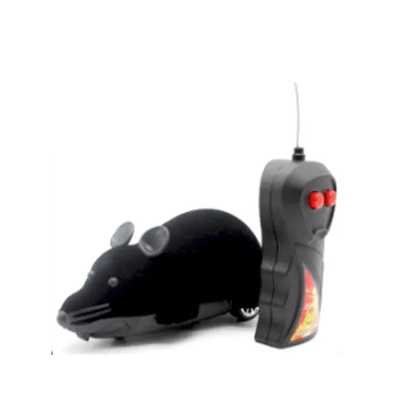 Black Кошка игрушечная мышь Электронный беспроводной пульт дистанционного управления забавная Новинка Игрушка "мышь" для домашних кошек котенок - Цвет: Black