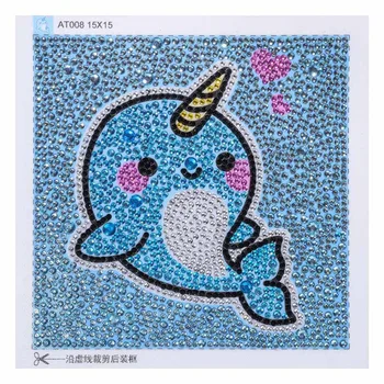 

Children DIY Room Decor Diamond Painting 5D Cute Diamond Painting Concise Narwhal Shape Birthday Party