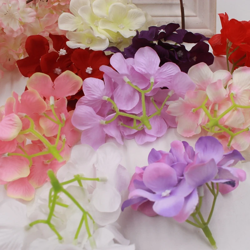 Шелковые гортензии 1 шт./лот 12 шт.|flowers on the wall|wall murals flowerflower wall painting |