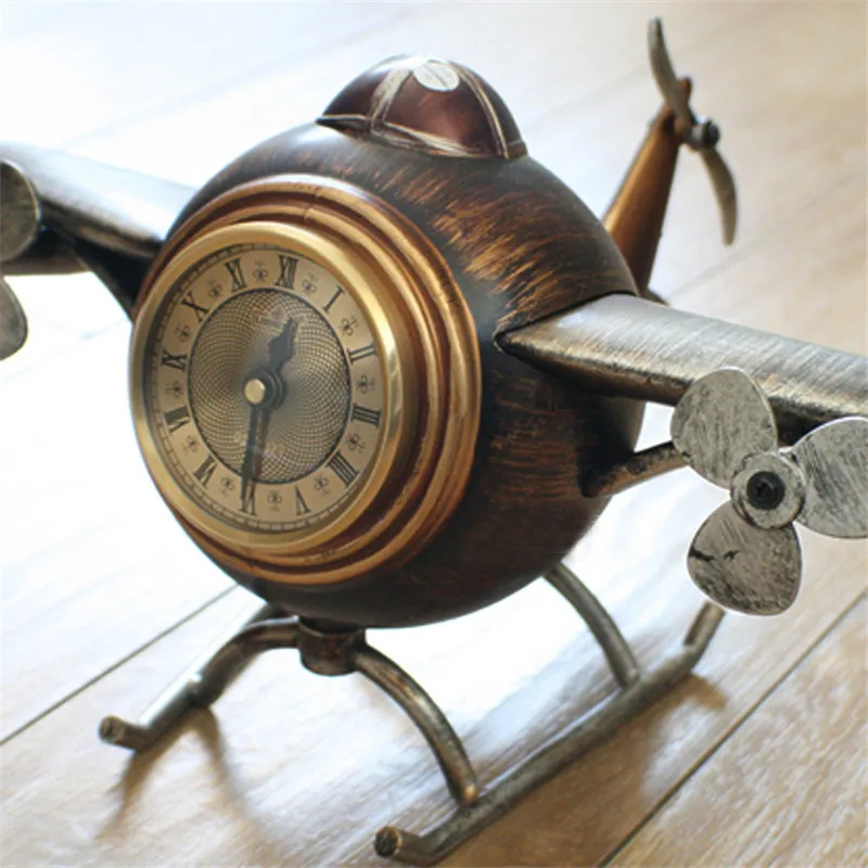

Table Seat Clock And Wine Bar Clothes Shop Decor Retro Clock Retro Aircraft Alarm Clock The DIY Household Decor Airplane