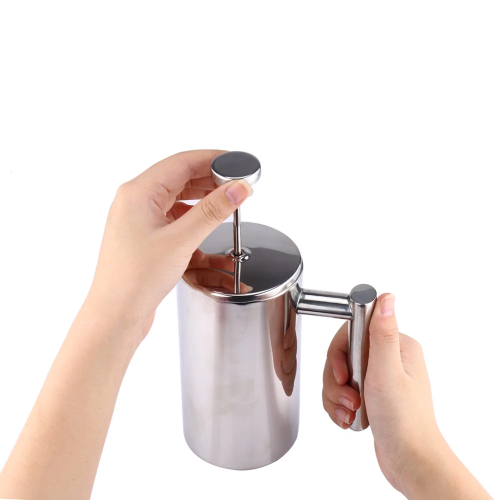 350/800/1000 мл эспрессо Кофе горшок практичный Нержавеющая сталь кофейник с двойными стенками Чай Кофе, тем самым позволяя зернам раскрыться фильтр