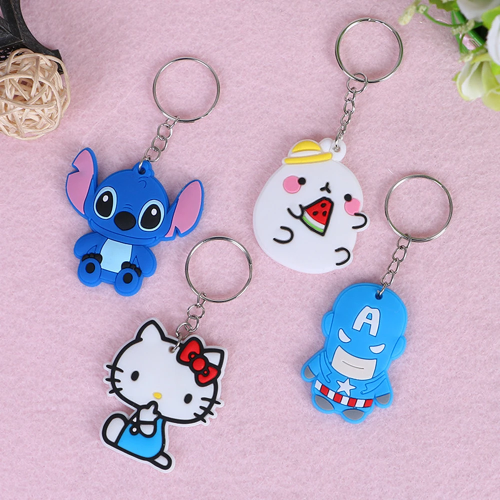 1PCS  surper hero Keychains Movie role Key chain Bag Pendant Popular cartoon characters keyring hot sell key ring