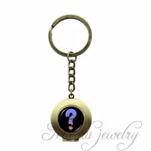 Gravity Fall – Bill Cipher Logo Round Glass Cabochon Locket Pendant Key Chain Ring Women Keychain Jewelry Dress Accessories