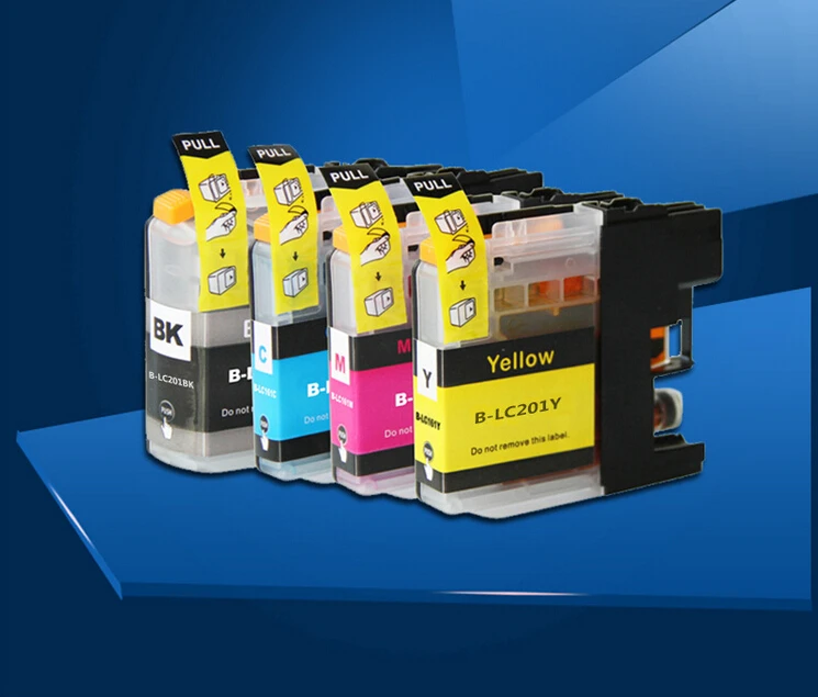 

4 Pack compatible Ink Cartridge For Brother LC201BK LC201C LC201M LC201Y for Brother InkJet Printer MFC-J885DW