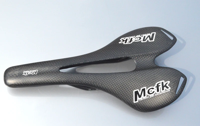 Mcfk Велосипедное углеродное волокно седло T800 углерода для езды на велосипеде, MTB велосипедные седла Сверхлегкий велосипедные детали 270*143 мм матовый
