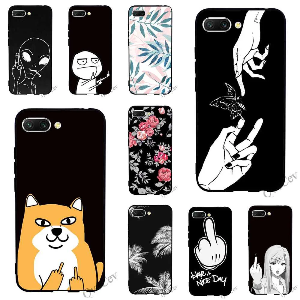 

Print Cartoon Middle Finger Phone Cover for Huawei Honor Nova 3 Case 10 8 9 Lite 7A Pro 7X 7C 6A Y6 Prime 3i Shell