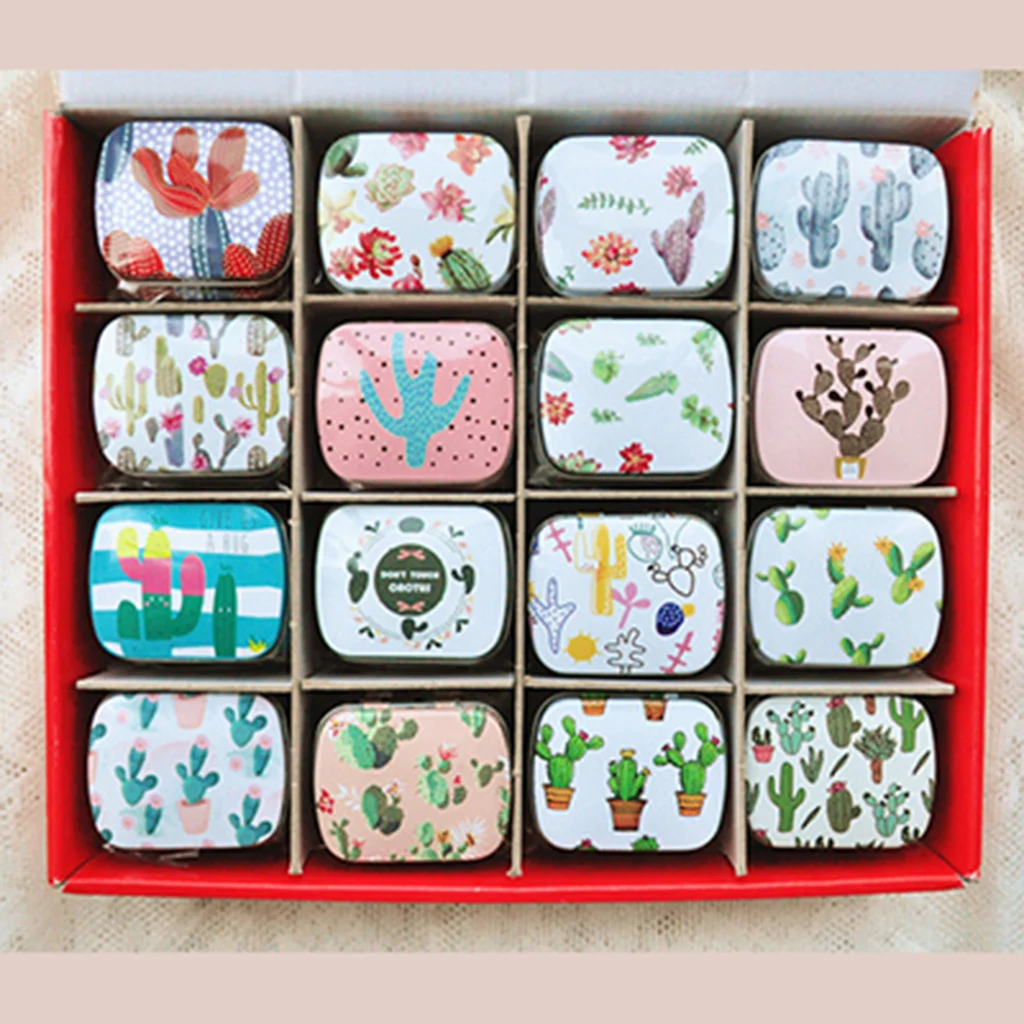 

Jalopy Mini Tin Trinket Jewelry Candy Small Collectable Coin Box Lipstick Storage Case Rectangular Organizer Container FlipCover