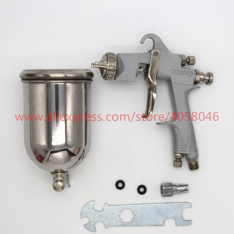 Hvlp スプレー Gunsteel 1 3 ミリメートルノズルステンレス鋼ポット塗料スプレーガンのための専門エアブラシスプレーガン塗装車 Spray Guns Aliexpress