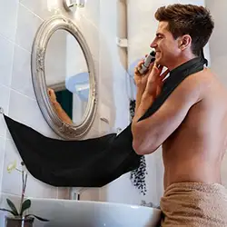 120x80 см человек ухода за бородой передник для бритья Водонепроницаемый чистые фартуки Ванная комната волос на лице нагрудник бытовые