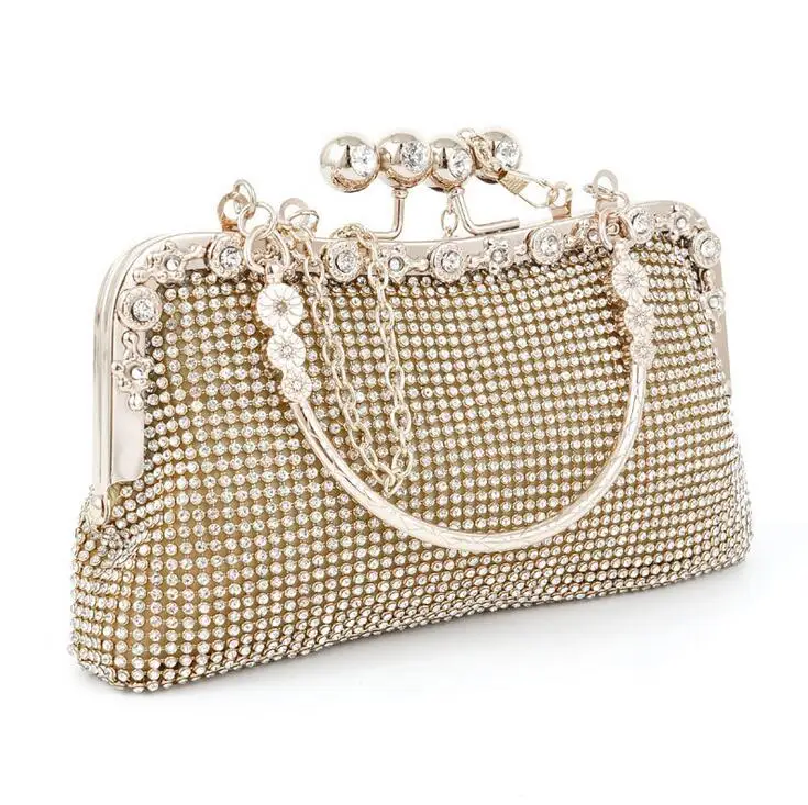 2016 Luxury Diamonds bags Chain Shoulder Clutches Golden/silver/black