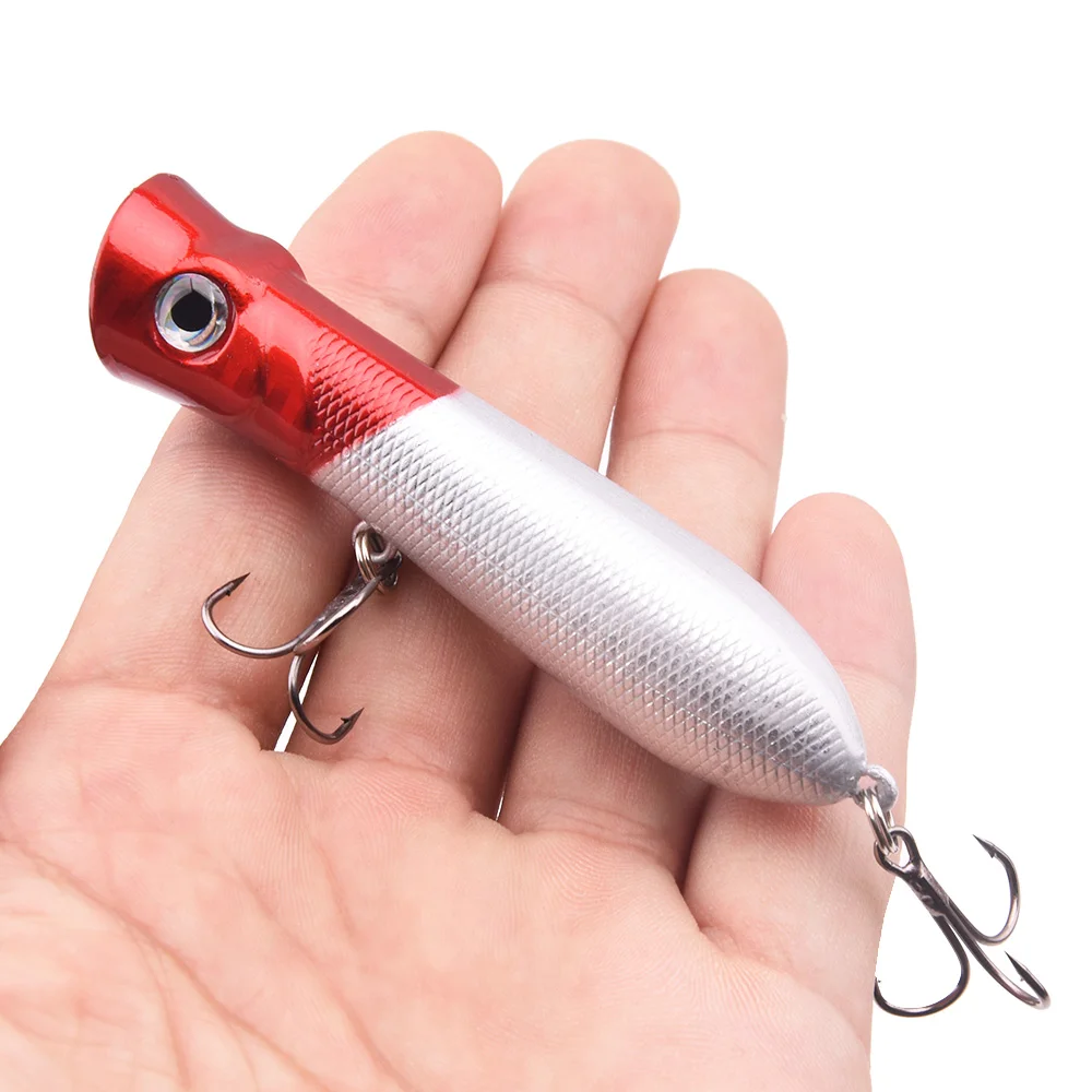 1 шт. 8 мм/10 г 6 # крючки искусственная приманка Pesca Peche Рыболовная Снасть Top Water Popper со