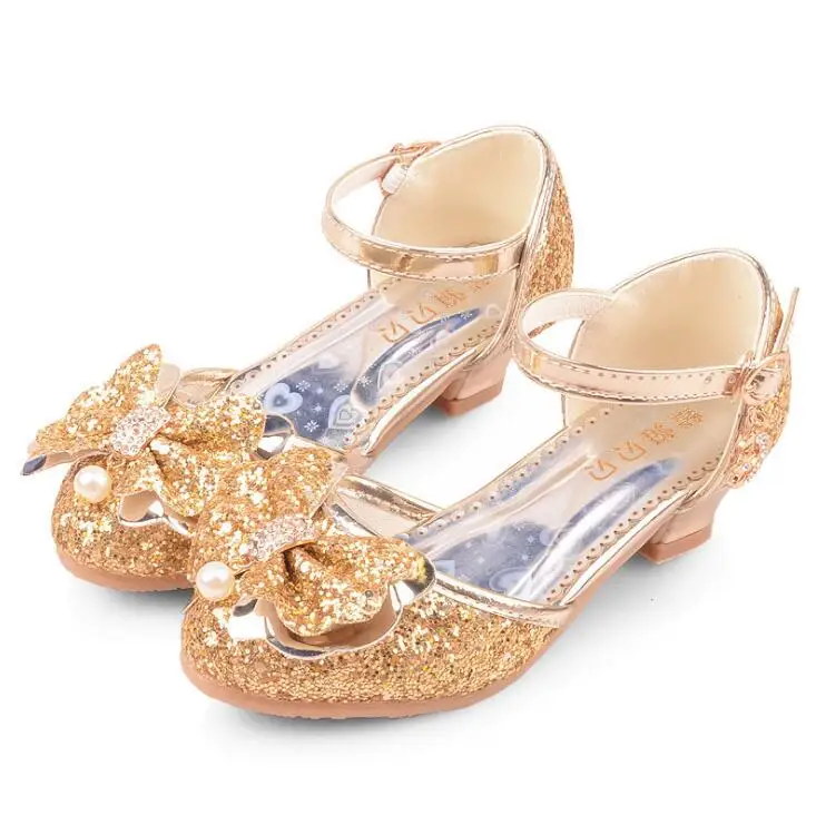 Children Sandals New Summer Beach Princess Girl Shoes for Kids Glitter Wedding Party sandalia infantil chaussure enfant