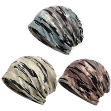 Мужская Женская Беговая Спортивная камуфляжная шляпа из хлопка многоцелевой головной платок солнцезащитный козырек дышащая эластичная Солнцезащитная шляпа шеи Теплая повязка на голову одежда