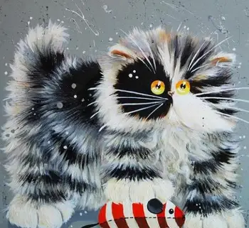 

5830 Crazy Cat - Paint by Numbers Kits for Adults DIY