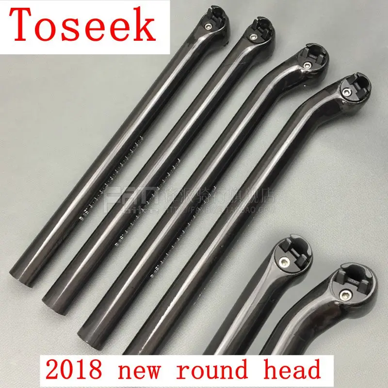 

Toseek carbon fibre seatpost new round head bicycle seat tube MTB road mountain bike seat post 27.2 / 30.8 / 31.6 *400mm parts