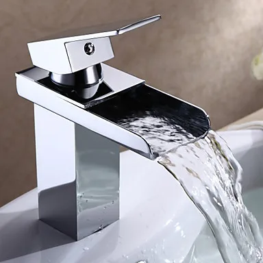 

Bathroom Sink Basin Faucet Style Single Handle Waterfall Water Tap ,Torneira Para De Banheiro Misturador