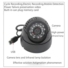 Tudo em um sistema de Monitoramento de Câmera HD CCTV Câmera de Segurança fonte de alimentação USB cartão de memória de Apoio Loop de vídeo