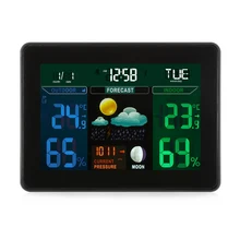 Excelvan, Цифровая метеостанция, температурные часы, беспроводной термометр, тестер, часы, ЖК-будильник, повтор, календарь, дисплей