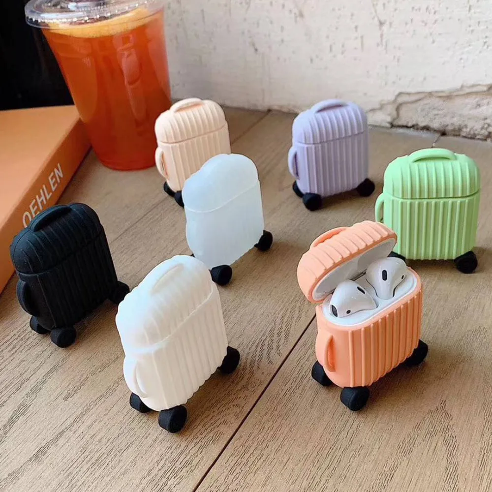 

For AirPods Case Cute Simple mini trunk Charging Box Protective Cover Bluetooth Wireless Earphone Case For Airpods Accessories