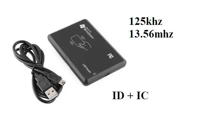 13,56 МГц+ 125 кГц RFID/IC+ ID 2-в-1 композитный считывания кодов USB приближения Сенсор считыватель смарт-карт