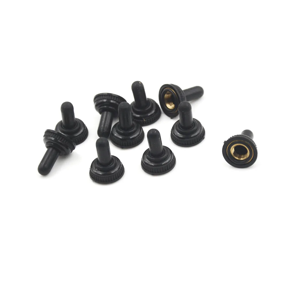 10Pcs/Lot Black Toggle Switch Rubber Cover Waterproof Caps Home Tools