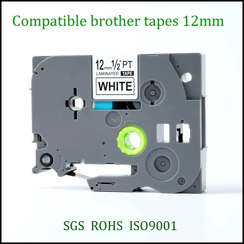 2PK TZeS231 TZS231 Black On White Label Tape For Brother P-Touch Strong Adhesive 