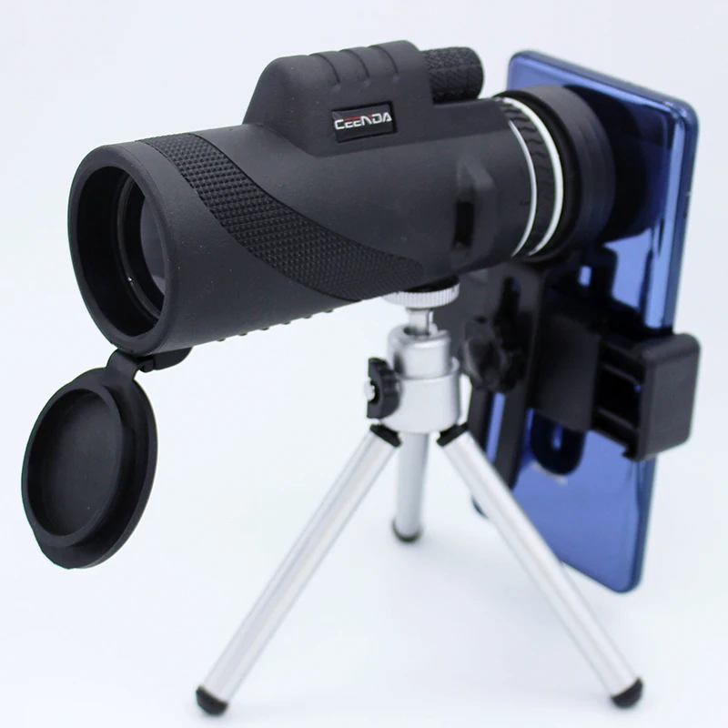 40x60 HD التركيز أحادي تلسكوب التكبير البصرية عدسة الإكتشاف نطاق مناظير FMC طلاء العدسات يوم الليلية الفضاء الصيد BAK4