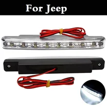 New 2017 6000K DC 12V LED 8 DRL Car Daytime Driving Running Light Fog Lamp For Jeep Liberty Renegade Wrangler Commander