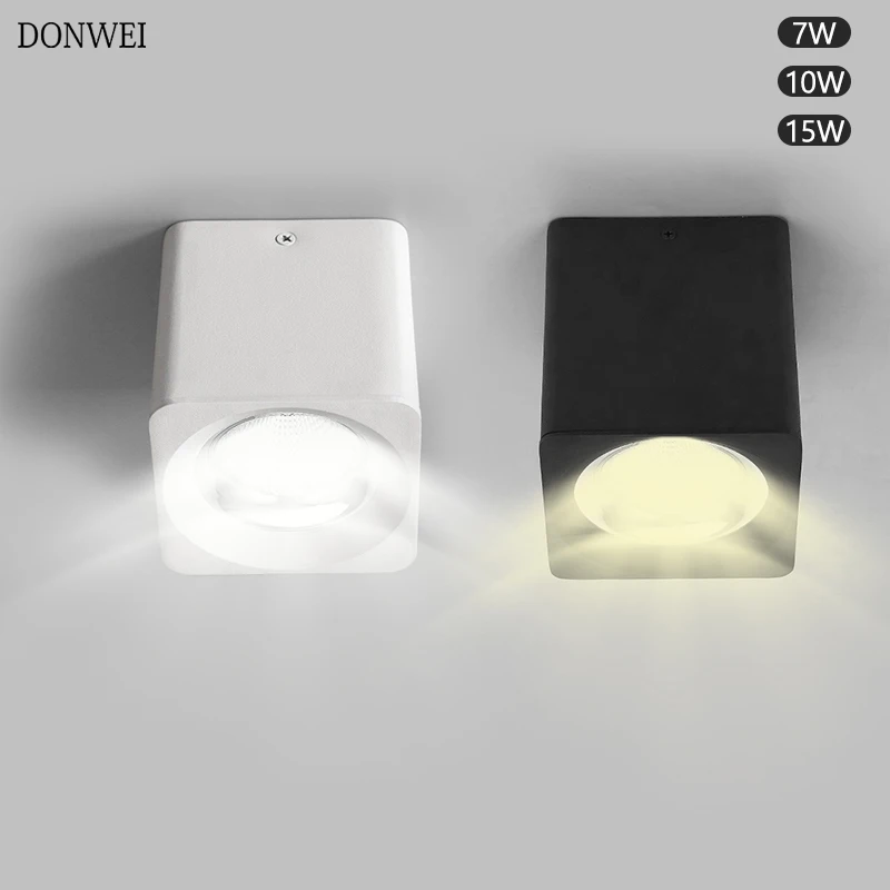 

Surface Mounted Ceiling light 7W 10W 15W 85-265V COB Led downlights Ceiling Spot light for Living Room/Corridor/Hallway/Foyer