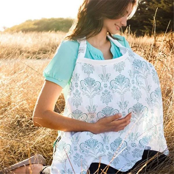 

Baby Feeding Cover Breastfeeding Scarf Floral Character Pattern Multi-Use Newborn Baby Car Seat Canopy Nursing Cover 16Colors