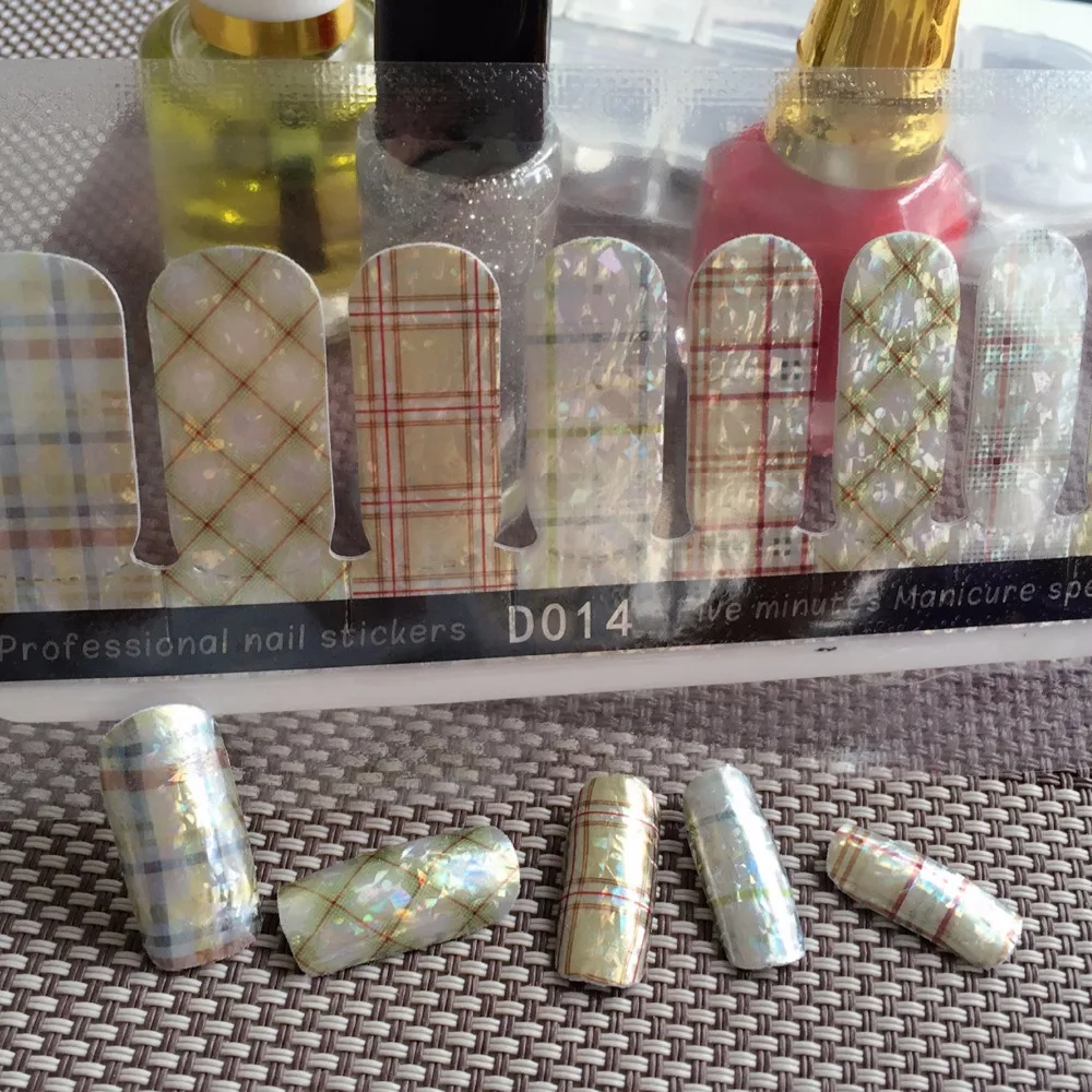 

LCJ 1 Sheet DIY Five Minutes Manicure Speed Laser design Sticky Stickers Decoration For Christmas Nail Art (YZW-D014)