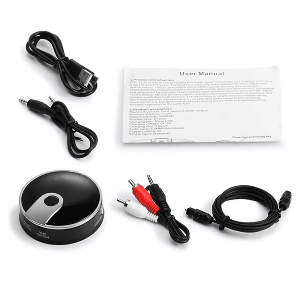 

Wireless Bluetooth 4.0 Transmitter 2 In 1 Optical Fiber Coaxial Wireless Audio Adapter