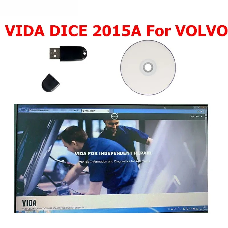 Новейший 2015A для Volvo Vida Dice PRO+ 2014D полный чип печатной платы Диагностический Инструмент полные чипы кубик Pro для сканер Volvo - Цвет: 2015A