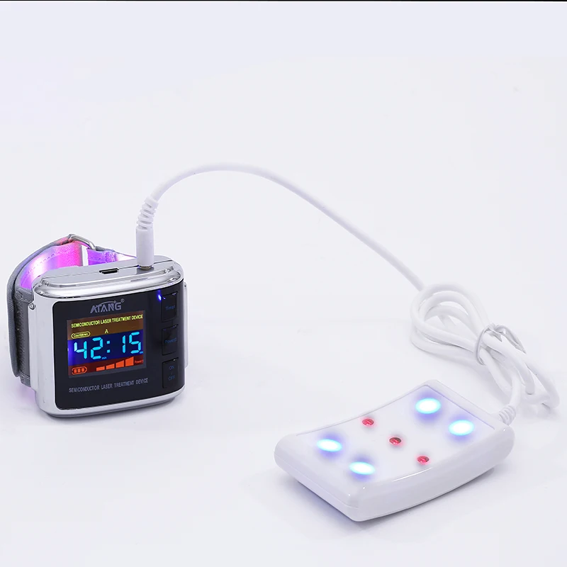 ATANG 650nm Лазерная помощь терапия часы физиотерапия наручные диоды LLLT для лечения диабета гипертония часы для диабетиков с коробкой