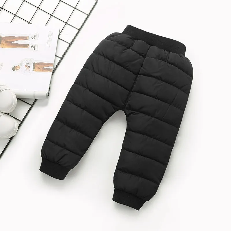 COOTELILI Winter Kids Boys Girls Pants Warm Fleece Velvet Elastic Waist Baby Kid Pant Thicken Infant Long Pants Children   (7)