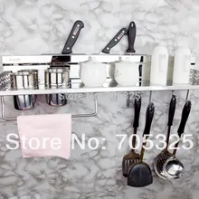 Прочный 70 см настенный однослойный кухонный умывальник и полка для раковины Держатель инструментов для приготовления пищи L-8722