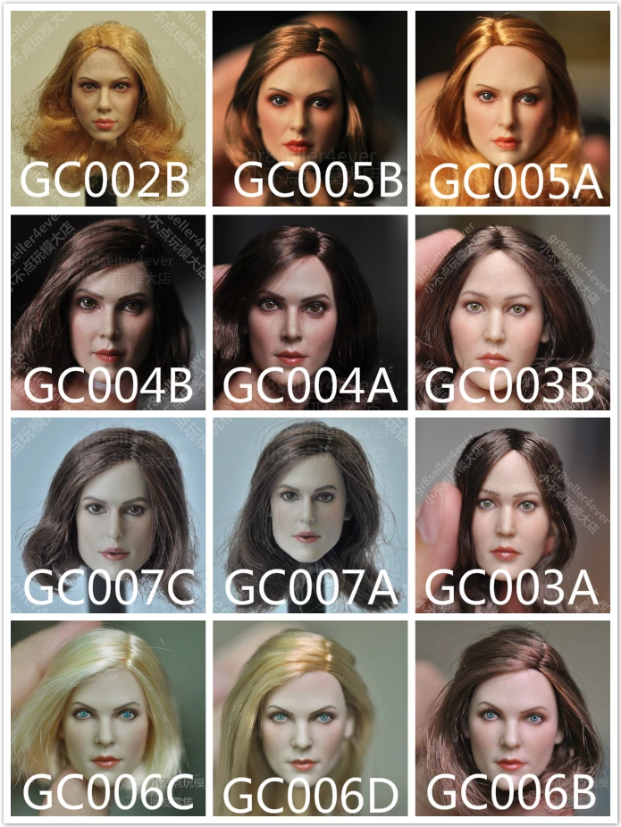 1/6 весы европейская красавица аксессуар для головы девушки GACTOYS женская голова