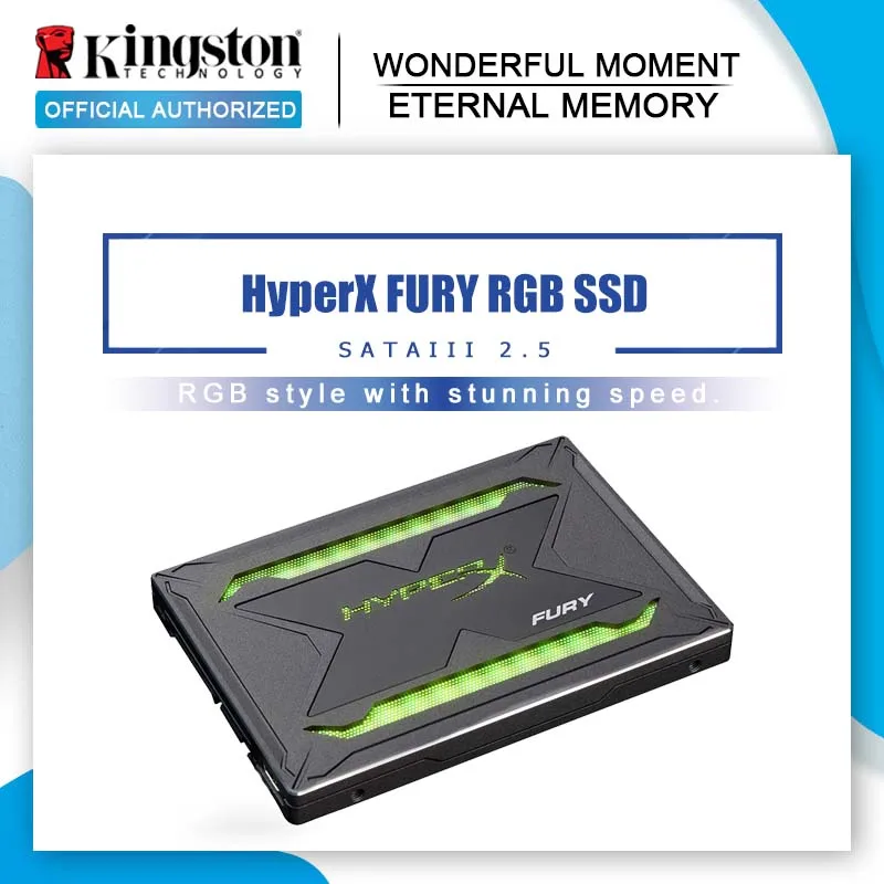 Kingston HyperX FURY RGB SSD 240 ГБ 2,5 дюйма SATA III HDD жесткий диск 480 ГБ 960G Внутренний твердотельный накопитель потрясающее RGB Освещение