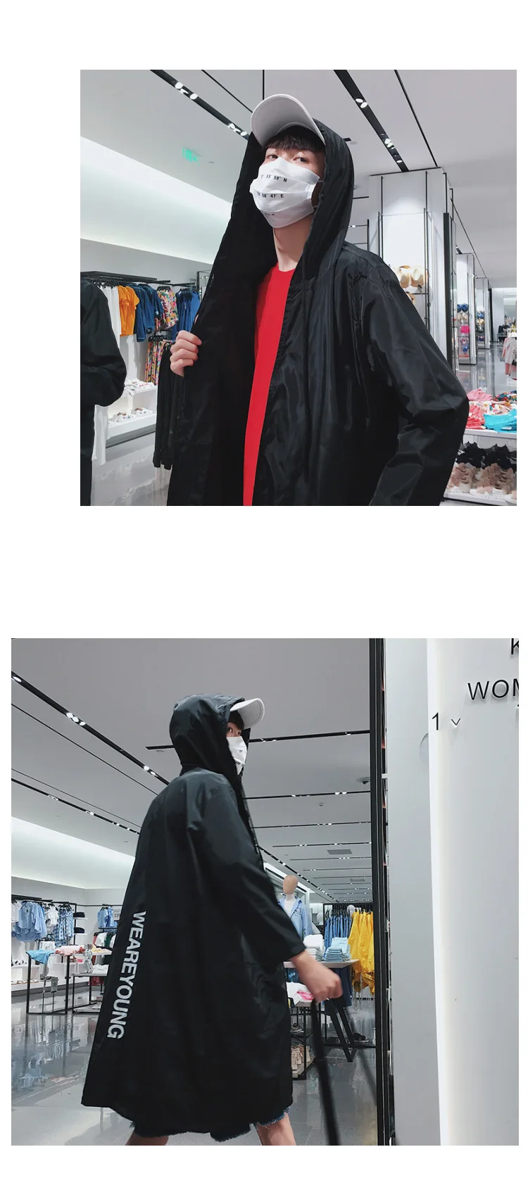 Мужской летний тонкий длинный плащ с капюшоном, Солнцезащитная ветровка, Мужская винтажная уличная хип-хоп панк длинная куртка cardiagn, 6 цветов