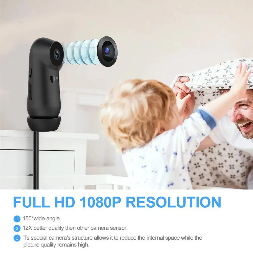Мини Wi Fi IP камера Full HD 1080P с беспроводным дистанционным управлением секретная