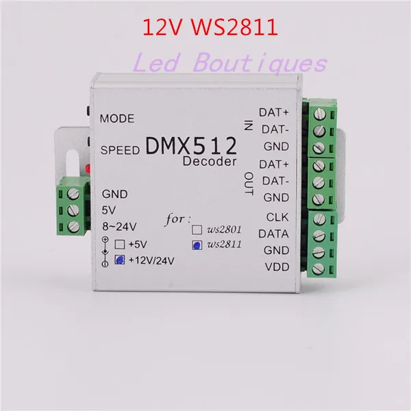 

wholesale 1 pcs DC12V WS2811 rgb controller ws2811 dmx512 decoder