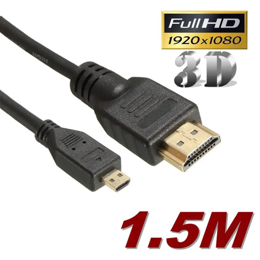HIPERDEAL цифровые кабели аудио видео кабель Micro HDMI к Мужской адаптер конвертер для