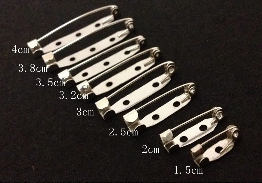 

100pcs 20mm Safety Lock Back bar Pin DIY brooch base, Dual Brooch Back Base With Safety Pin use for brooch and hair jewelry